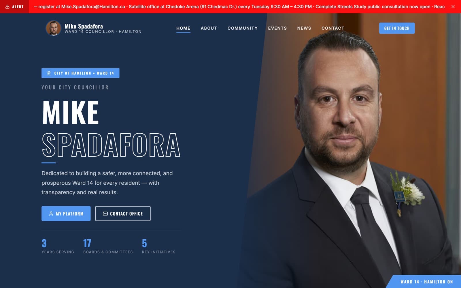 Mike Spadafora — Ward 14 — homepage